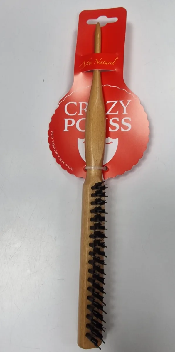 Crazy Pouss Brosse Baby Hair En Bois Avec Poils En Plastique # Beige