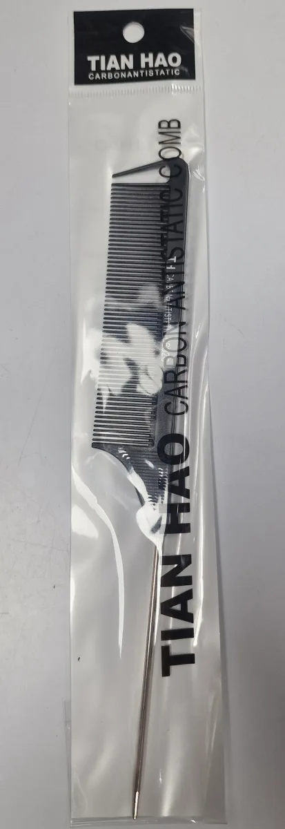 Th Peigne A Queue Avec Metal # 06926 # Noir