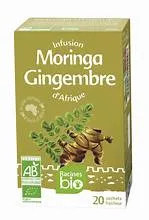 Infusion Moringa Gingembre Racines Bio 20 Sachets