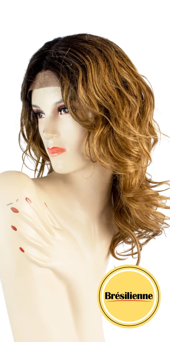 32s Front Lace 18" Perruque Bresilienne  Color # Natural