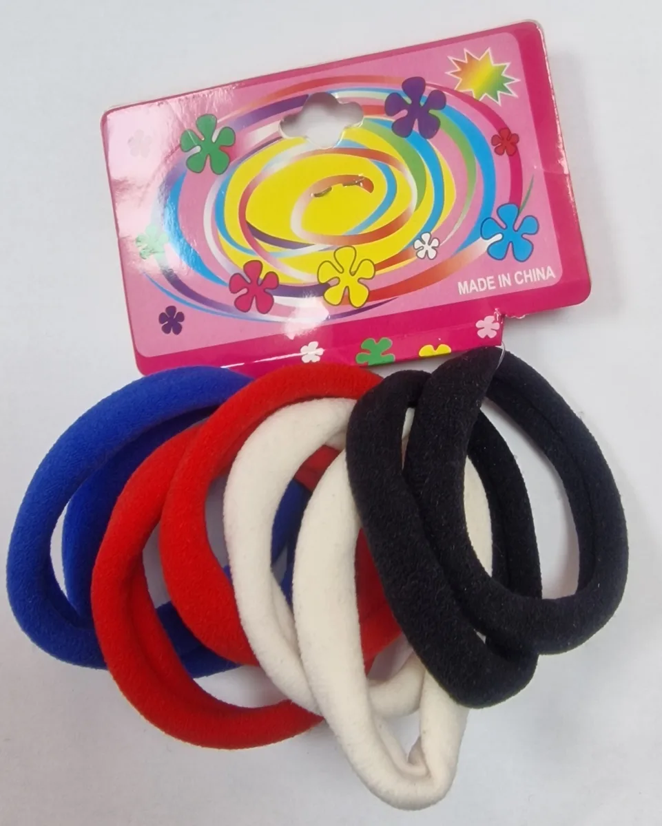Chouchous Rond Moyenne 8pcs # Rouge, Blue, Blanc Et Noir