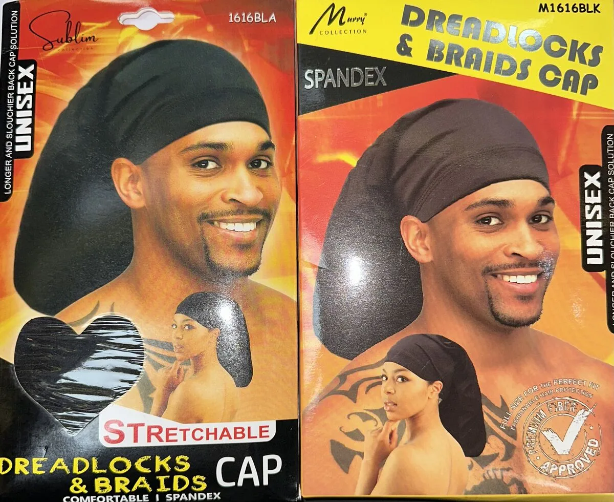 Sublim Dread Locks Braids Cap # 1616bla Et M1616blk # Noir