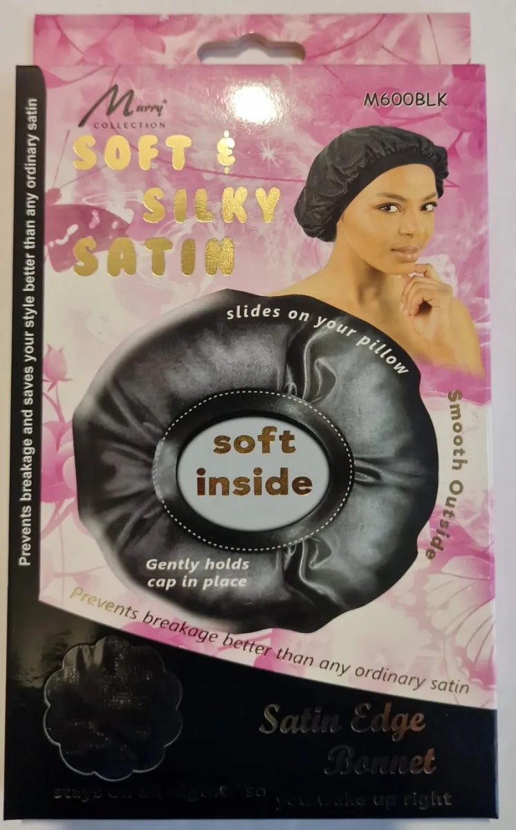 Murry Soft & Silky Satin Bonnet # M600blk # Noir