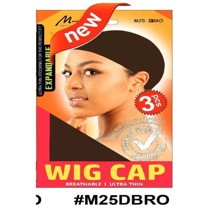 Murry Collection Wig Cap 3pcs # M25dbro # Marron Foncee
