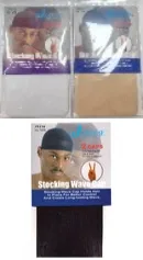 Jufeng Stoking Wave Cap 2pcs # 1005 # Noir, Blanc Et Beige