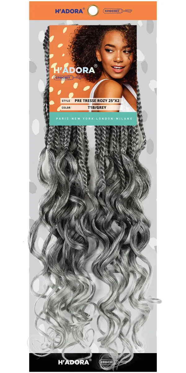 Pre Tresse Lamour 25x2  Color # T1b/grey
