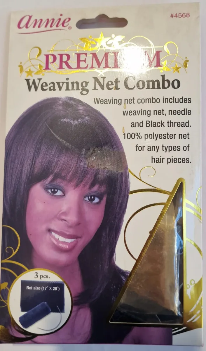 Annie Weaving Net Combo 3pcs Weaving Net, Needle Et Thread # 4568 # Noir