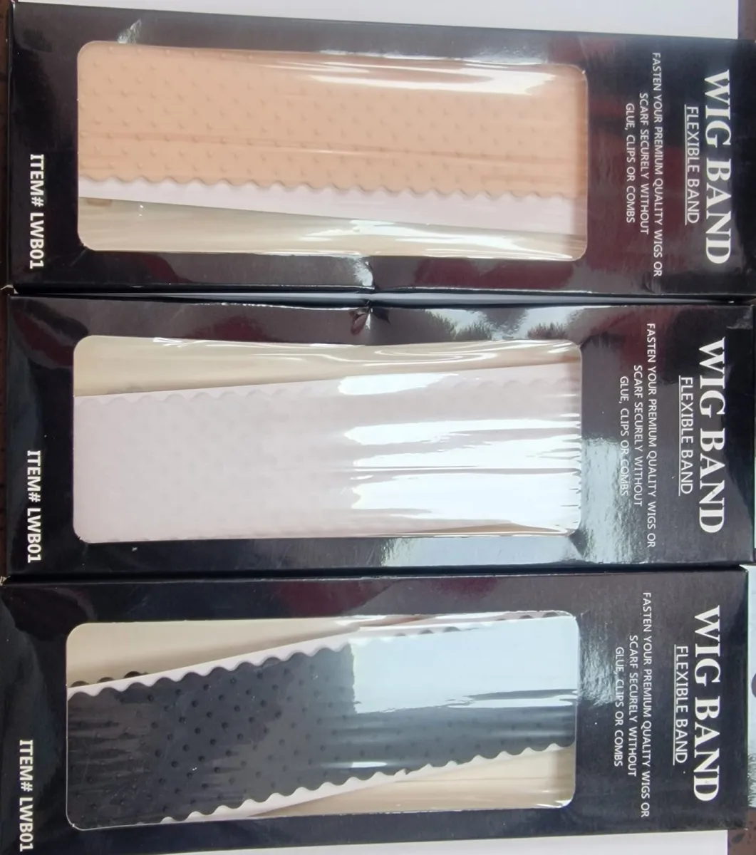 Wig Band Silicone Flexible # Lwb01 # Noir, Blanc Et Beige