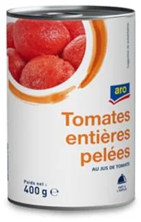 Aro Tomates Entier Peelees 400g