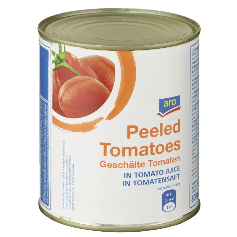 Aro tomates entier peelees 800g