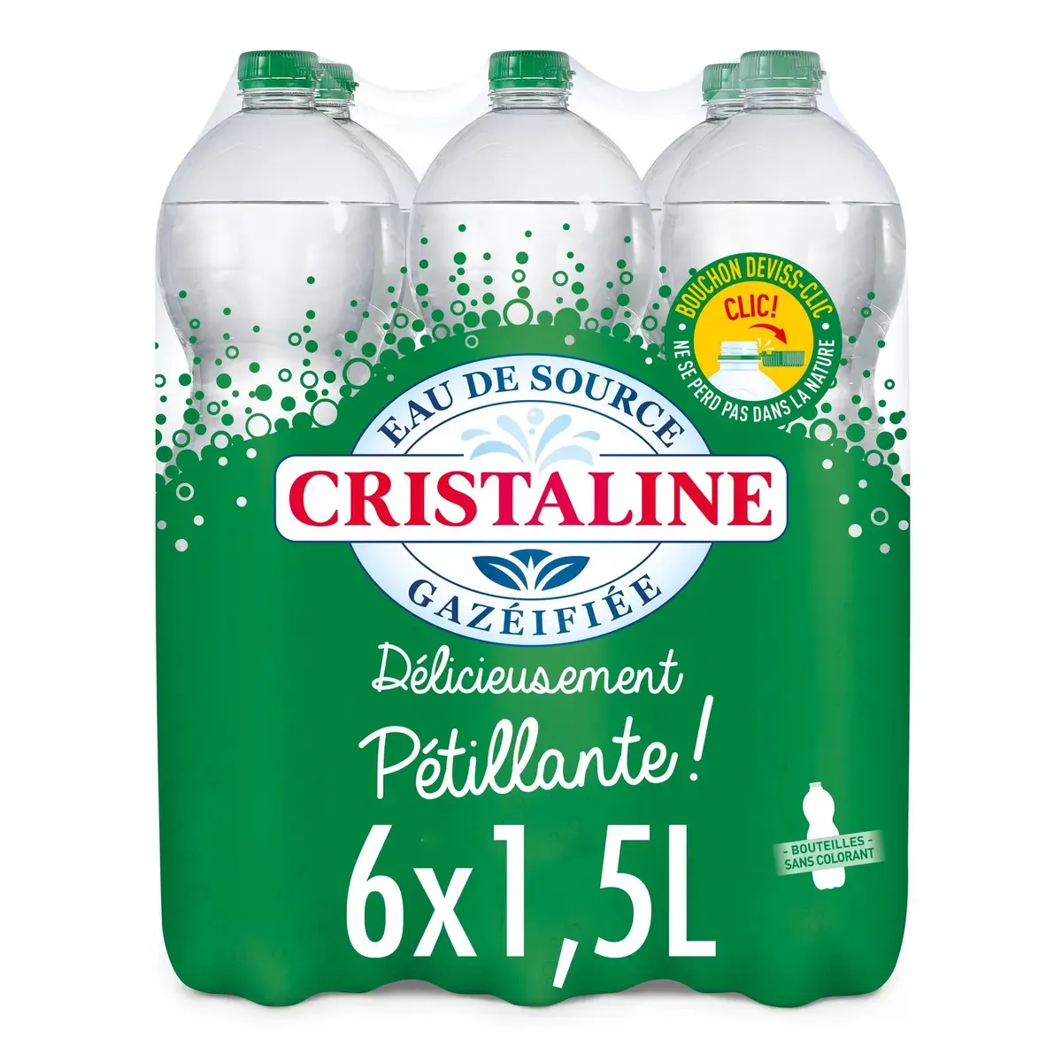 Cristaline Gaz\u00e9ifi\u00e9e Pack 6x1,5l