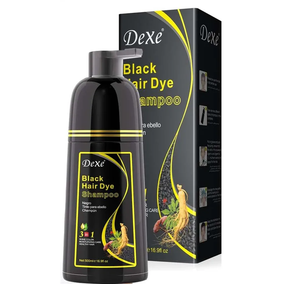 Dexe Black Hair Dye 3 En 1 Shampoo 500ml