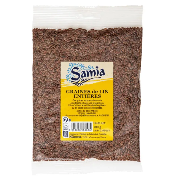 Graine De Lin Entiers Samia 100g