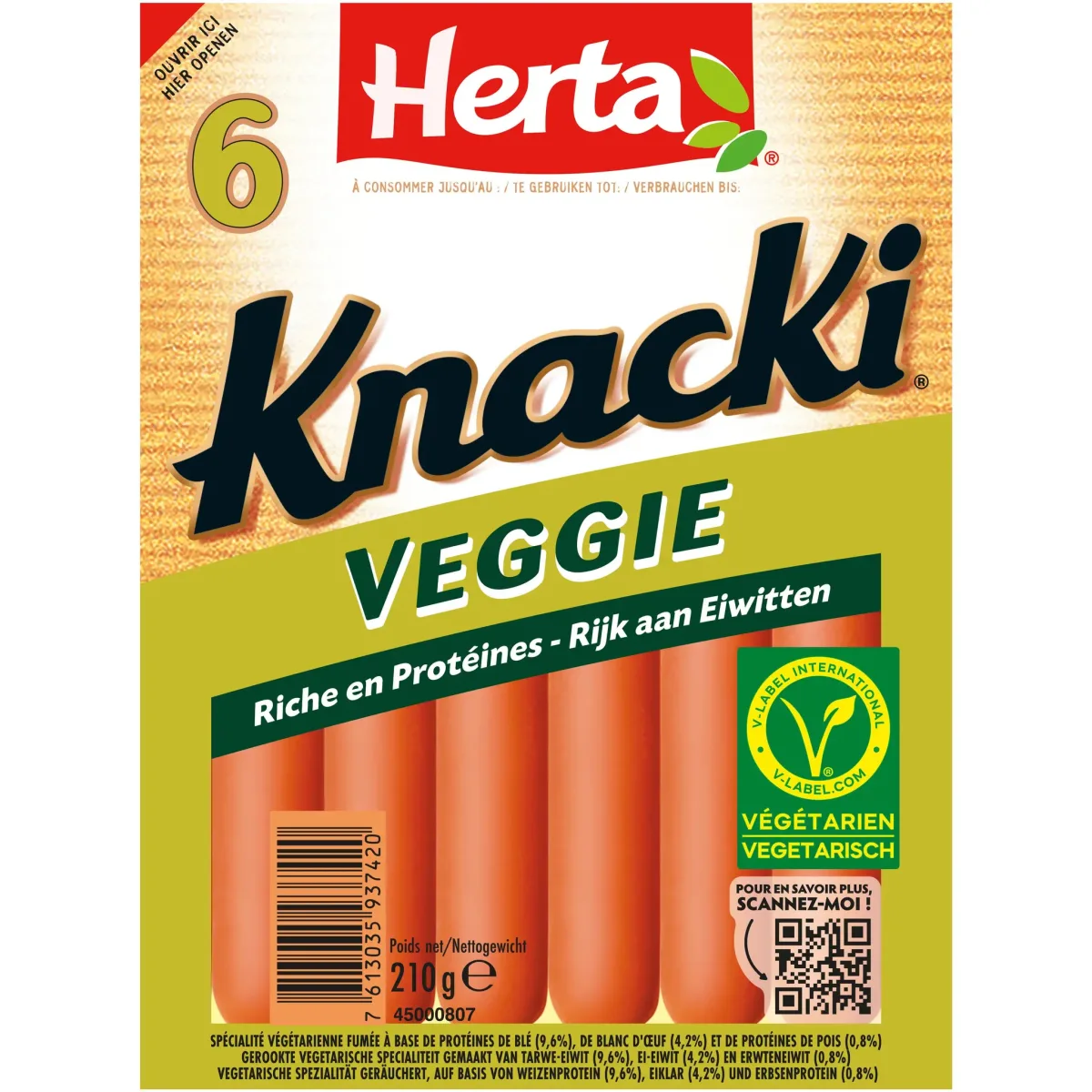 Herta Knacki Veg 210g