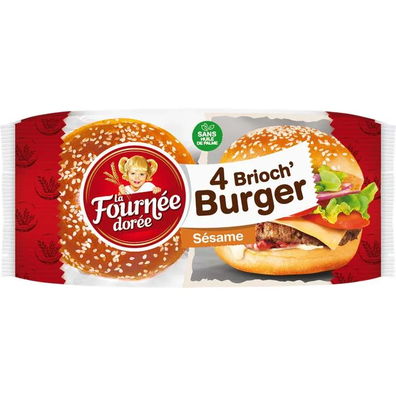 La fournee 4 brioch burger sesame 250g