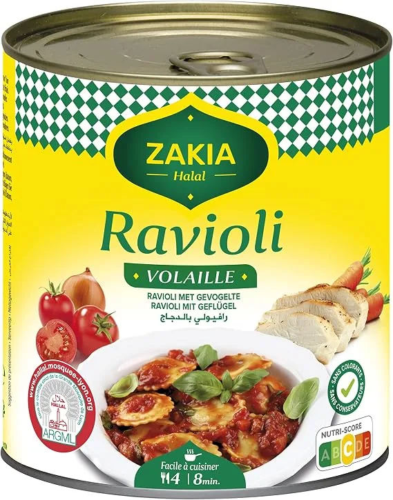 Zakia Halal Ravioli Au Volai 800g
