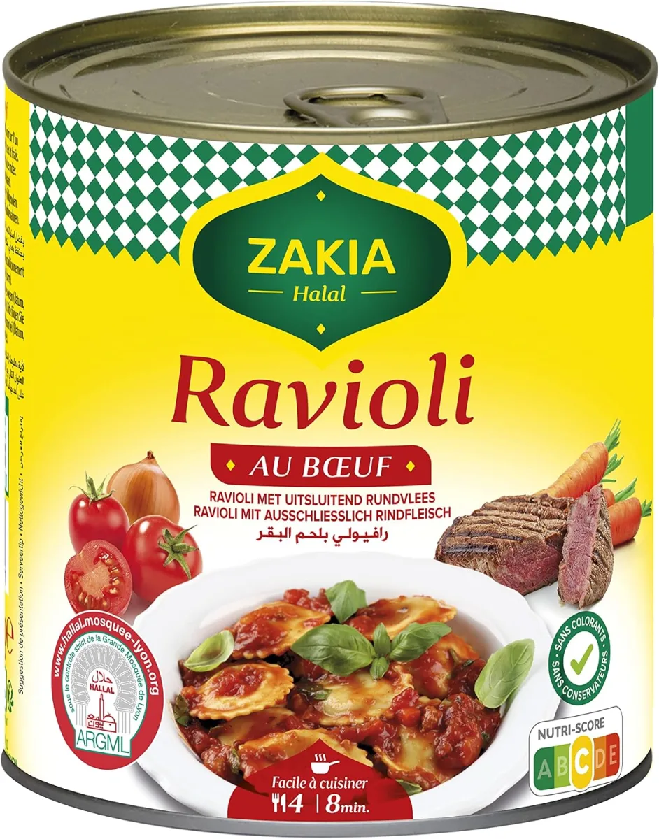 Zakia Halal Ravioli Au Boeuf 800g