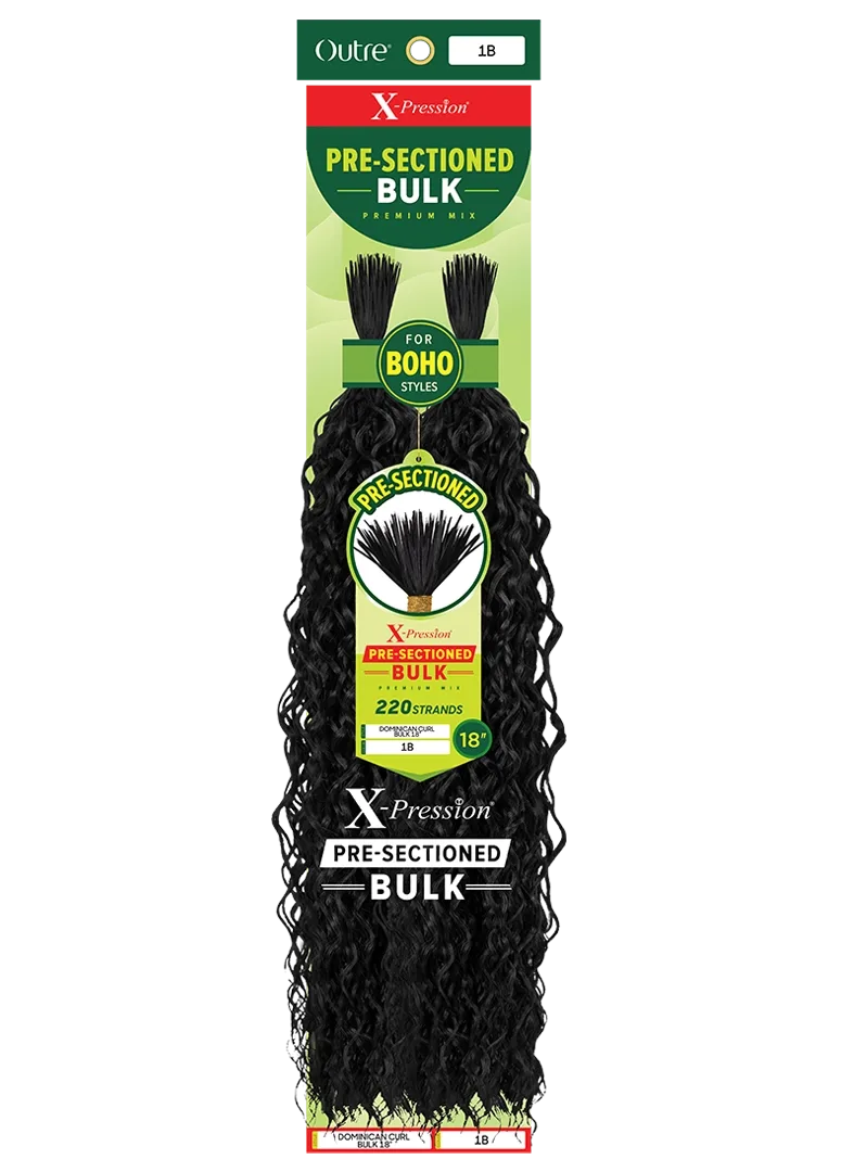 Xpression Dominican Curl Bulk 18 #1b
