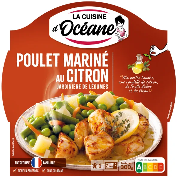 Barq. Lco Poulet Marine Au Citron & Jardiniere De Legumes 300g