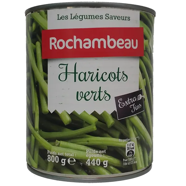 Rochambeau Haricots Verts Extra Fins  800g