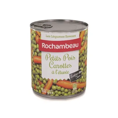 Rochambeau Petits Pois Carottes A L'etuvee 800g