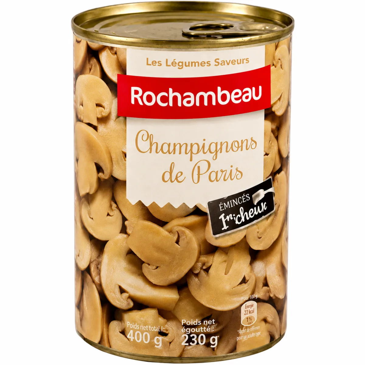 Rochambeau champignons de paris entiers 400g