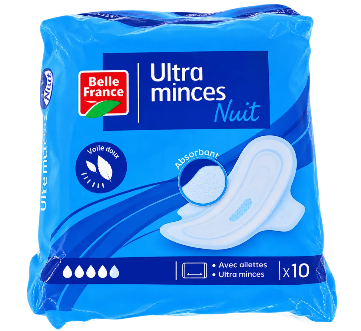 Serviettes Hyg. Ultra Mince Nuit X 10 Bf /16 Belle France