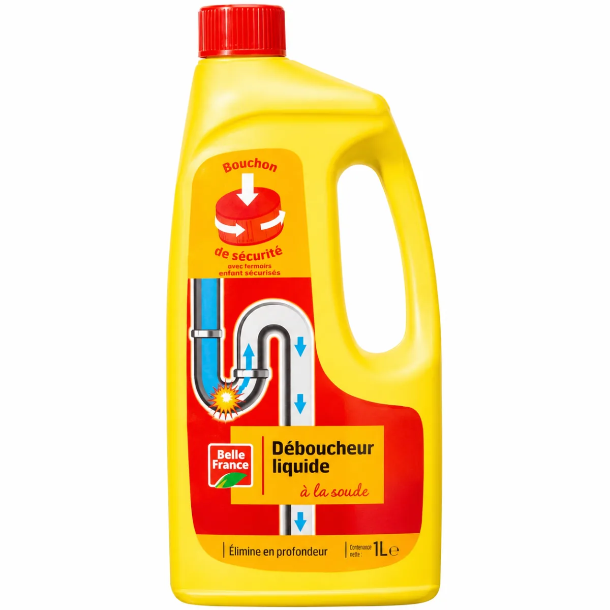 Deboucheur Liquide 1l 10% M. Actif Bf /12 Belle France
