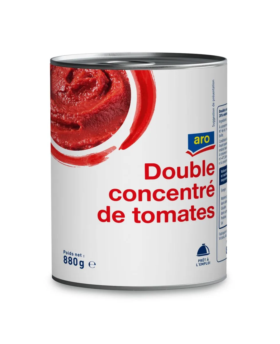 Aro double concentre de tomates 880g