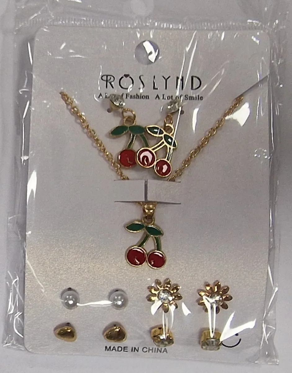 Roslynd Set De Bijoux Fantaisie # Cerise Rouge