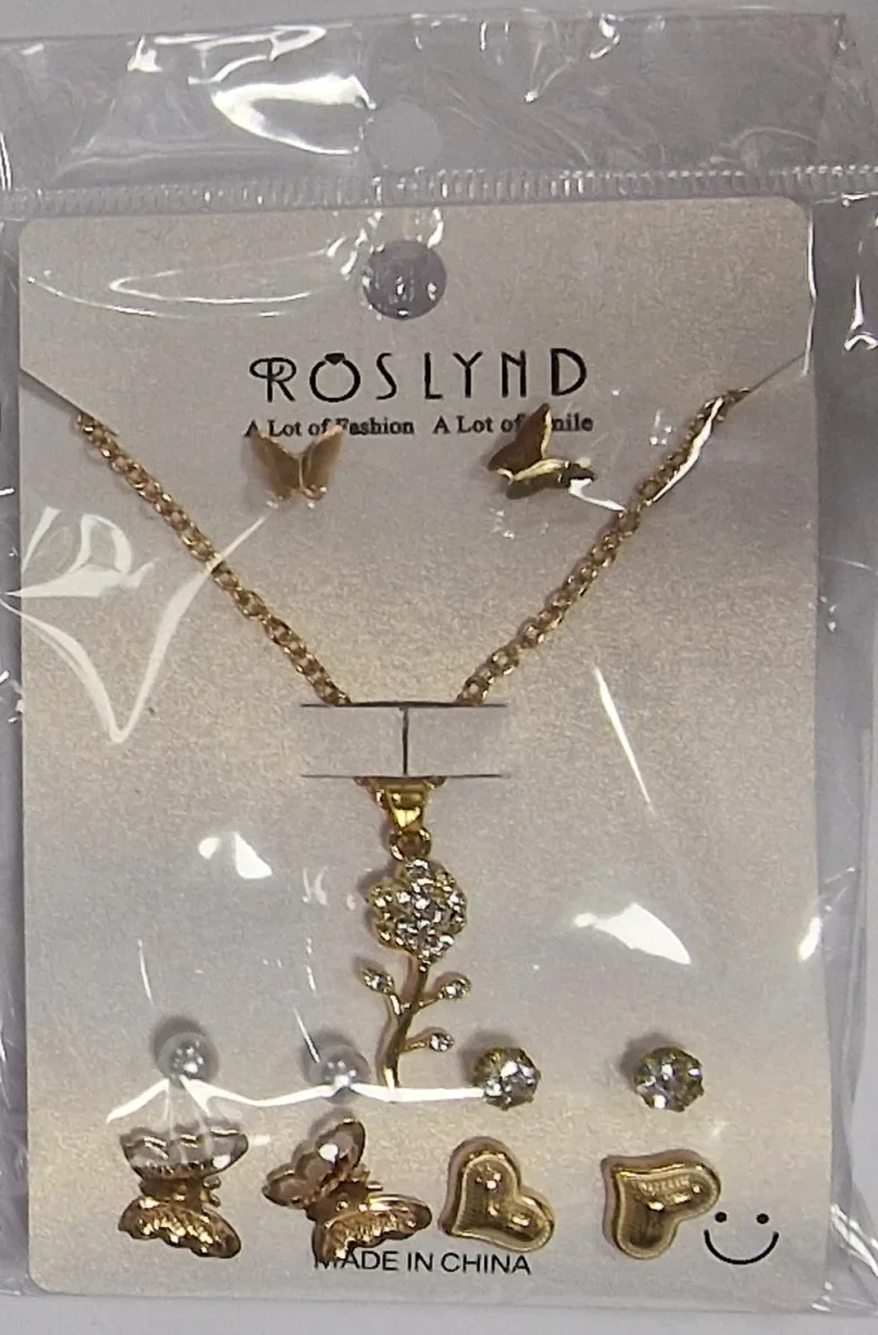 Roslynd Set De Bijoux Fantaisie # Fleur Rose