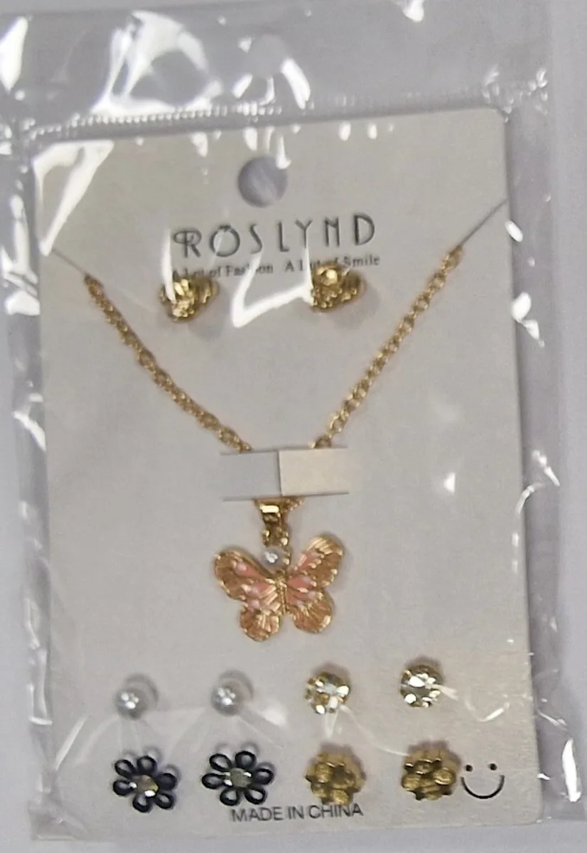 Roslynd Set De Bijoux Fantaisie # Papillion Pink
