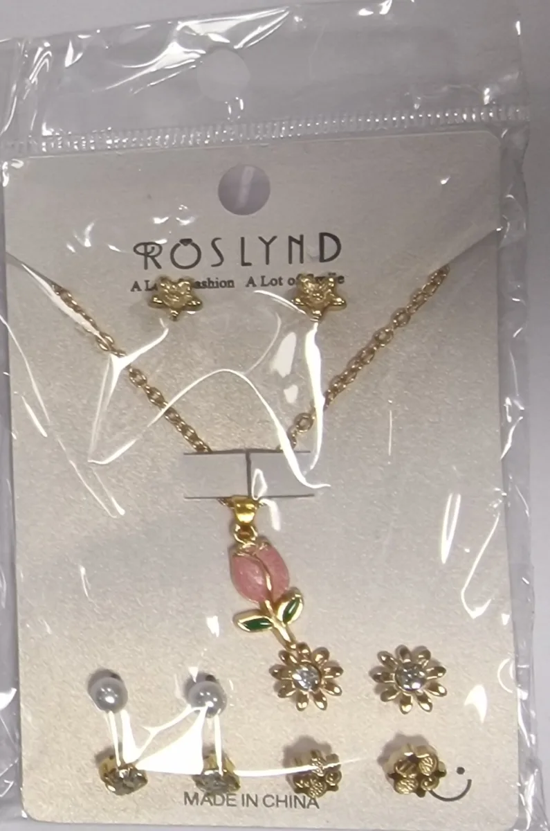 Roslynd Set De Bijoux Fantaisie # Tulipe Pink