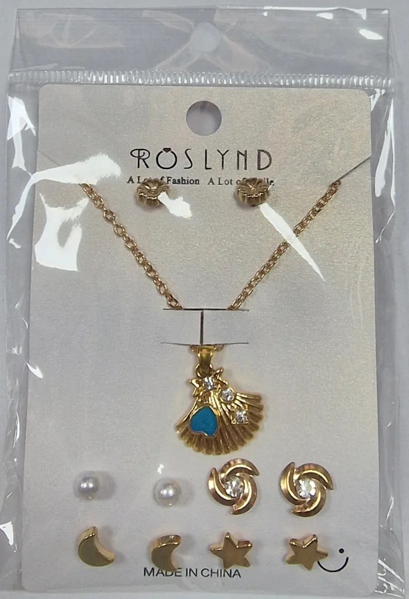 Roslynd Set De Bijoux Fantaisie # Coquille Blue
