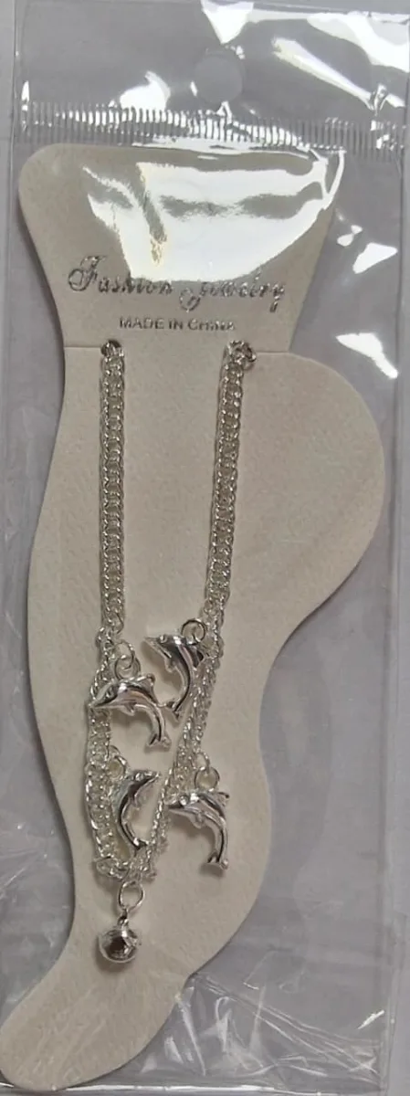 Fashion Jewelry Bracelet De Cheville # Dauphin Argent