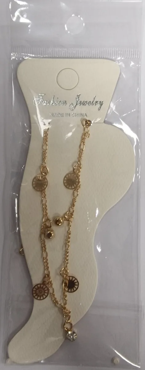 Fashion Jewelry Bracelet De Cheville # Medailles Soleil Doree