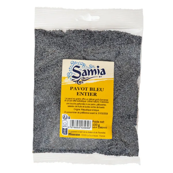 Pavot Bleu Entier Samia 100g
