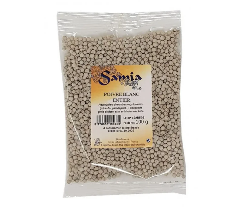 Poivre blanc en graine 100g