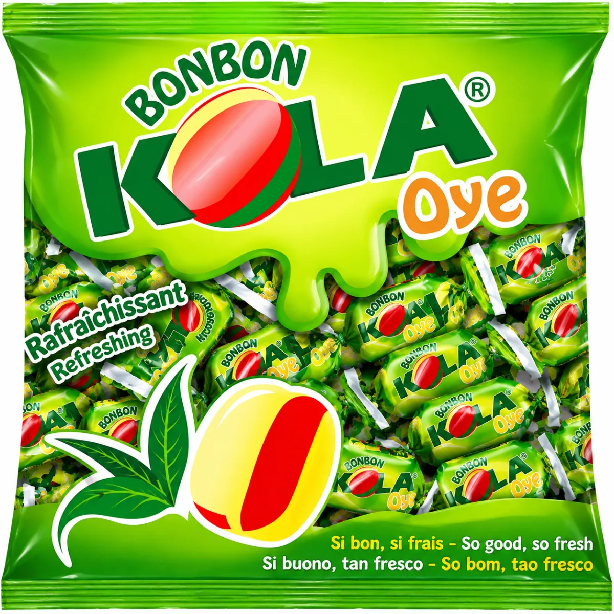 Bonbon Kola Jaune\/vert 532g