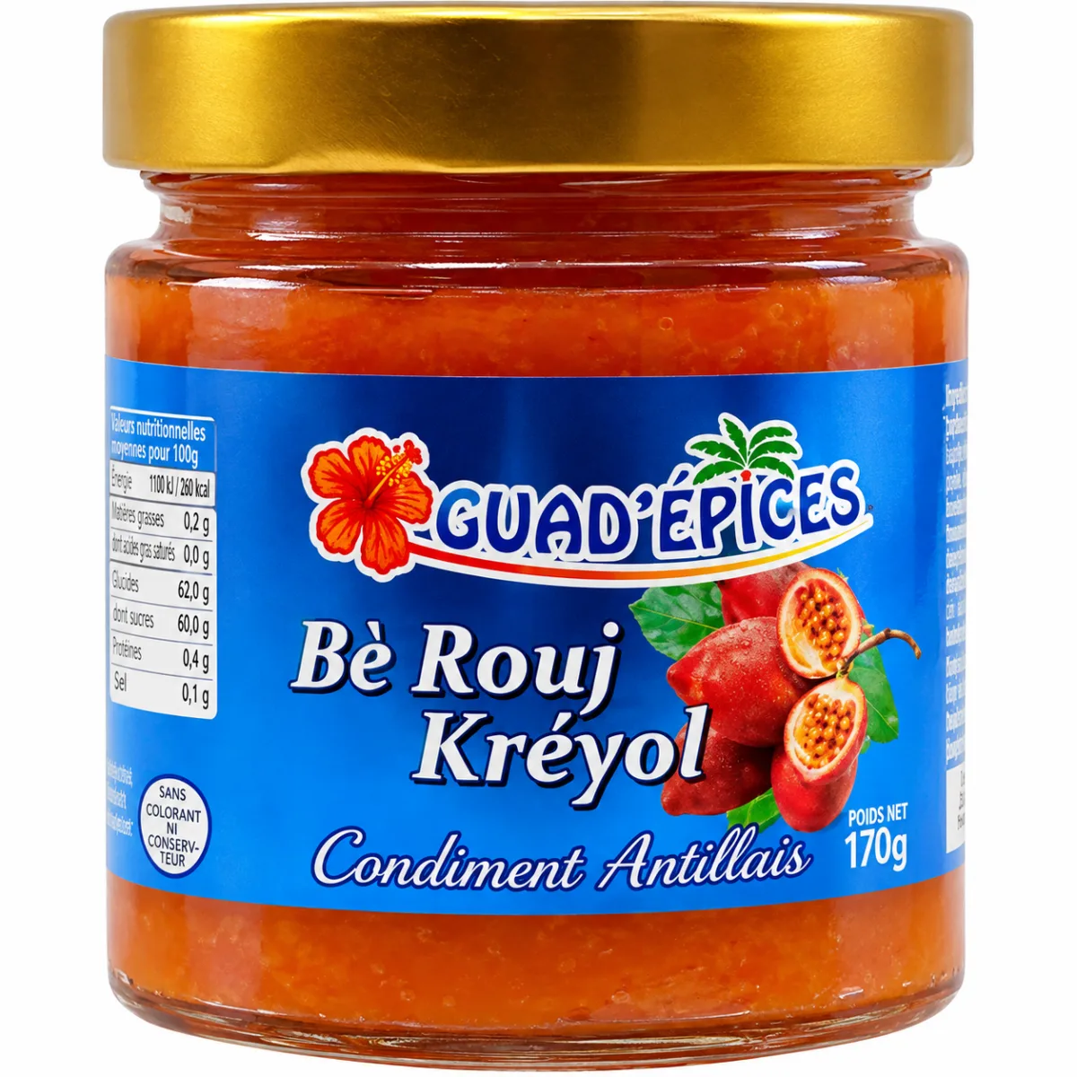 Pate Be Rouj Kréyal Guad Épices 170g