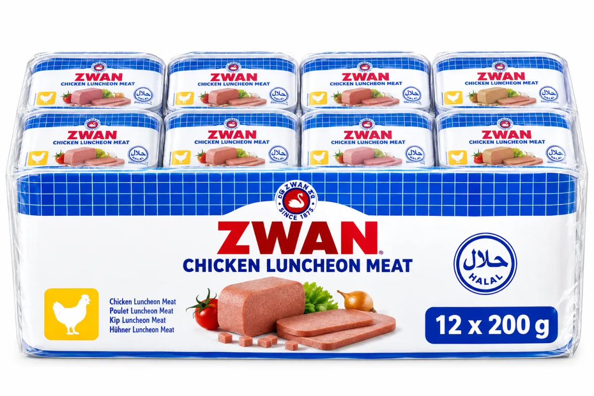 Luncheon Meat Zwan Poulet (12 X 200 G) Halal