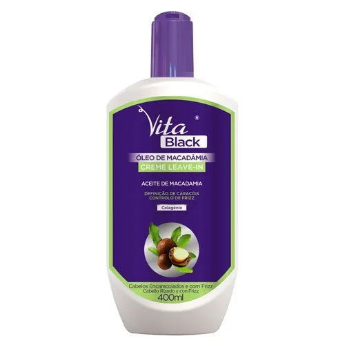 Vita Black Macadamia Oil Leave In Cream 400ml