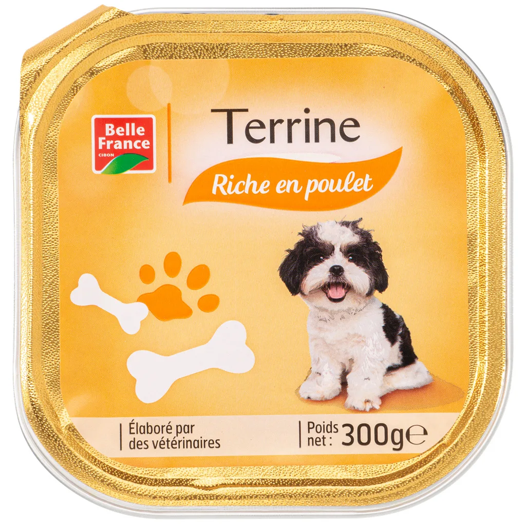 Barquette Chien Poulet 300g/9