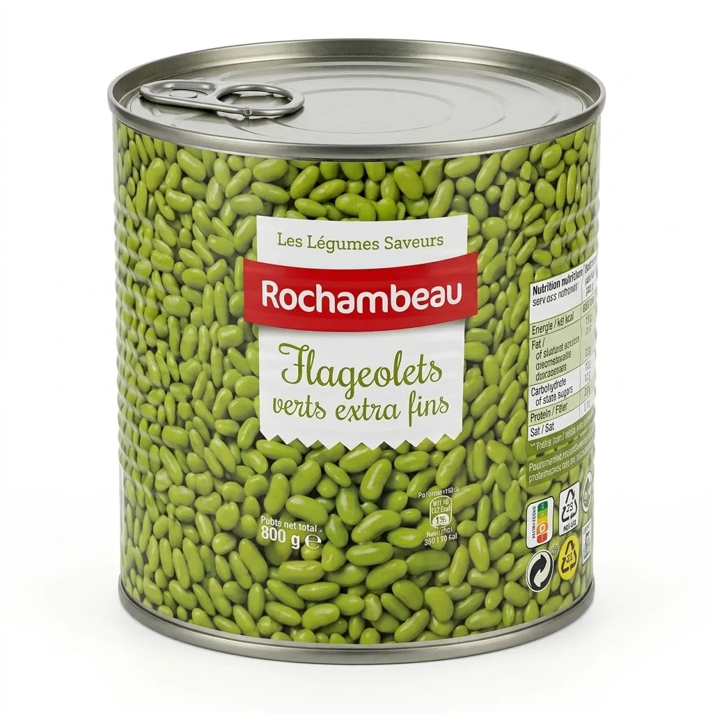 Rochambeau Flageolets Verts Extra Fins 800g
