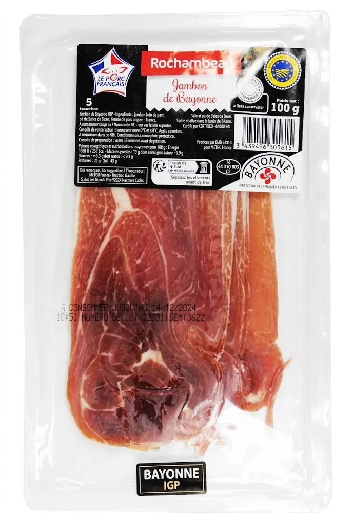 Rochambeau Jambon Bayonne 100g