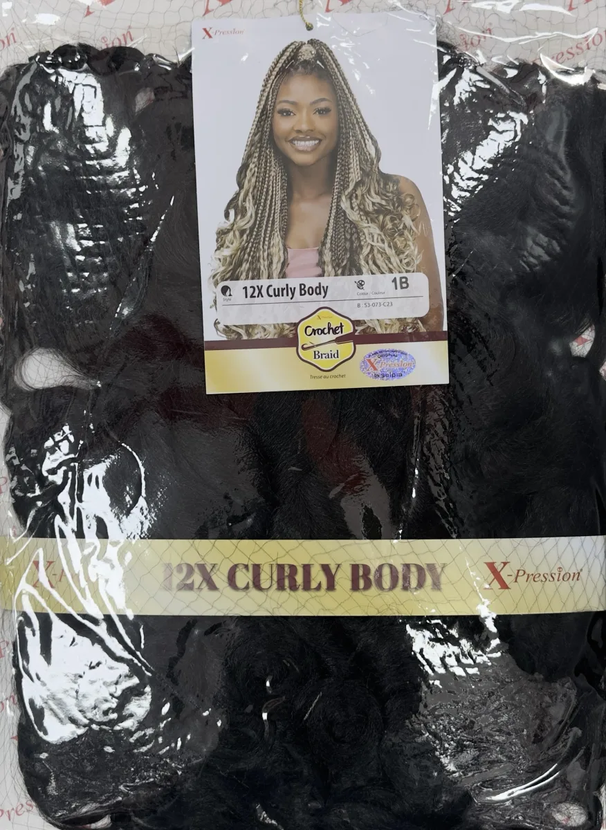 Xpression 12x Curly Body Color # 1b