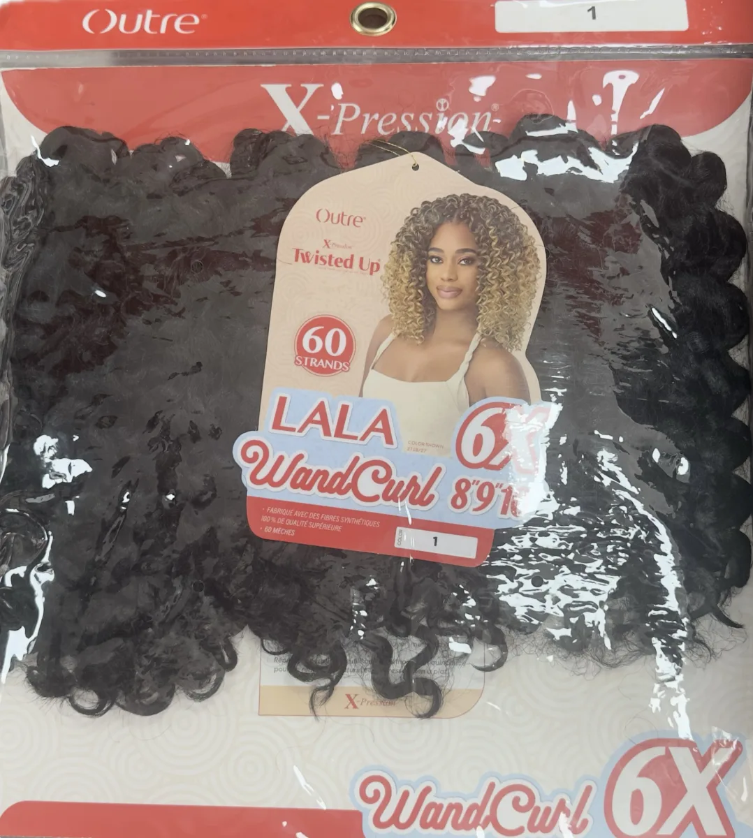 Xpression Twisted Up Lala Wand Curl 8'9'10 Color # 1